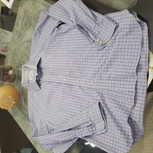 TED BAKER MEN'S CHECKERED DRESS SHIRT LARGE